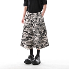 903-AK056-特P55【S-3XL】白迷彩七分短裤3，男装牛仔裤，星座903
