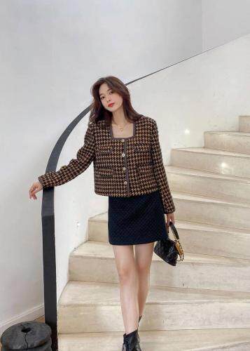 【现货】秀款！千鸟格拼皮外套，其它，欧尼蒂