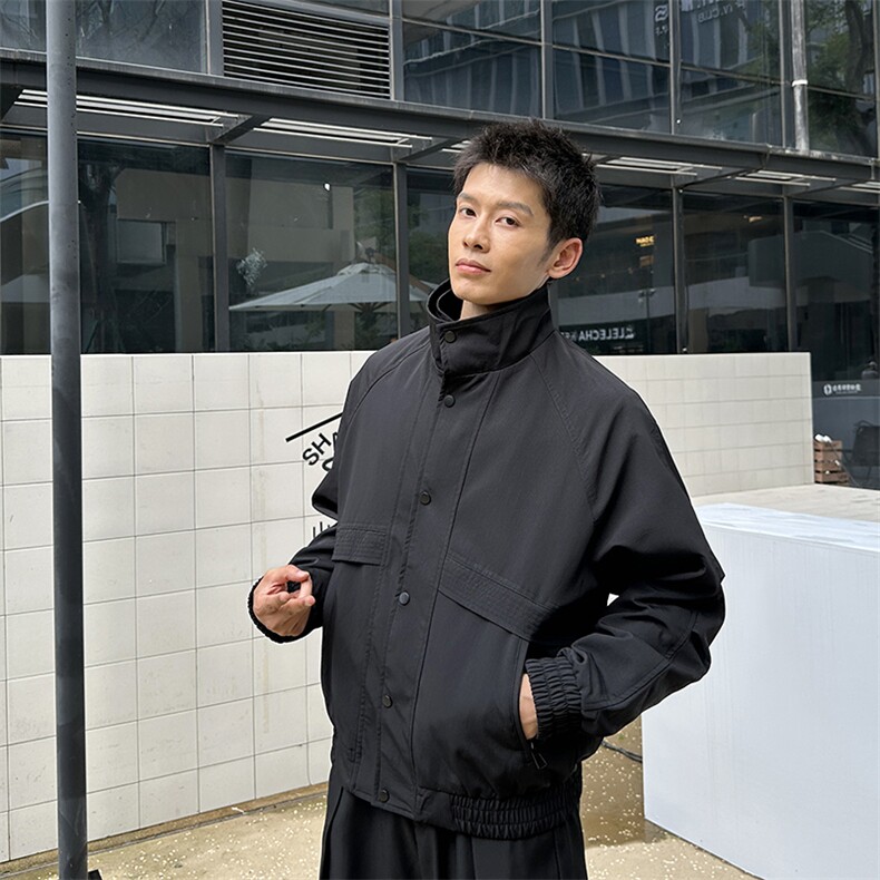 秋季2025老钱风抖音纯色休闲假两件夹克店主风A236-82505-P145,男装夹克,电商A236