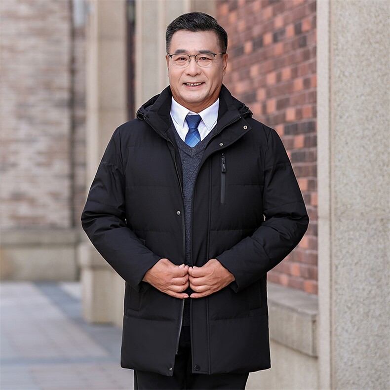 主推大货可拆卸帽中老年羽绒服外套男加厚爸爸装白鸭绒羽绒服大衣,商品下架区,钱塘723