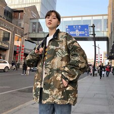 新款两面穿夹克韩版潮流迷彩港风ins男生上衣外套秋季jk8901-p55图片