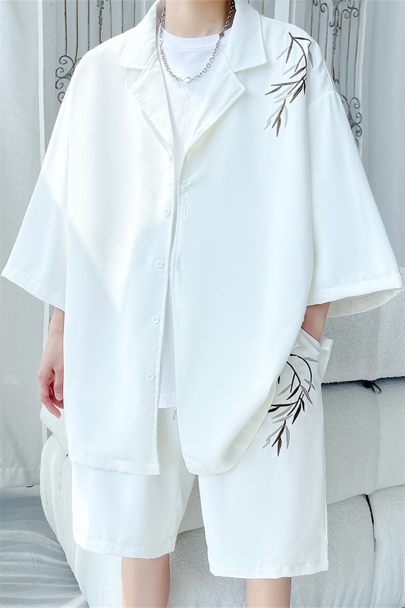 TZ96971/P960夏季新款新中式风刺绣西服领衬衣裤子套装男两件套,男装西服,电商A141