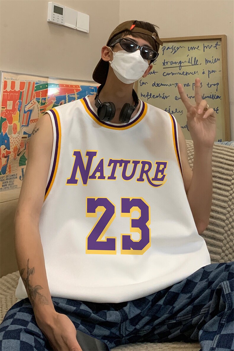 特批2026夏季宽松无袖网眼透气背心篮球服情侣T926P25控39,男装背心/马甲,电商A247