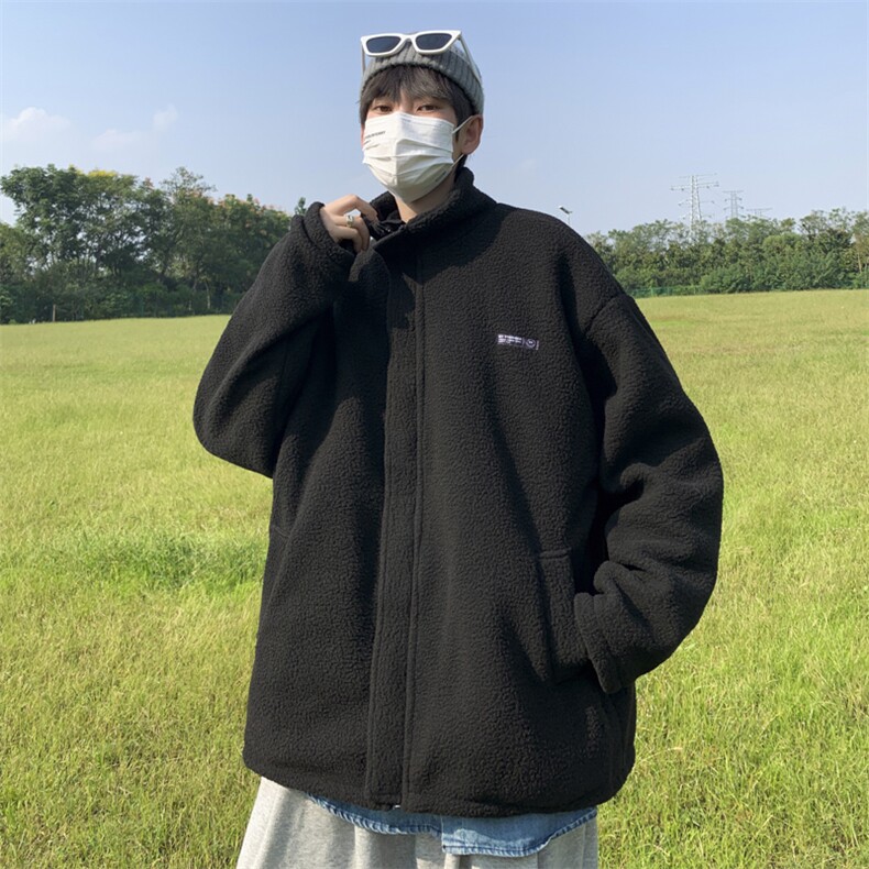 品质新款双面穿羊羔衣潮流外套秋季青年学生上衣服W1986-P70,男装夹克,星座512-4
