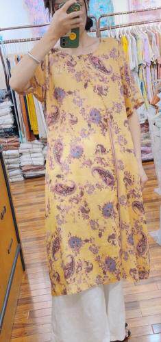 夏季新款苎麻连衣裙，女装连衣裙，YNJDD