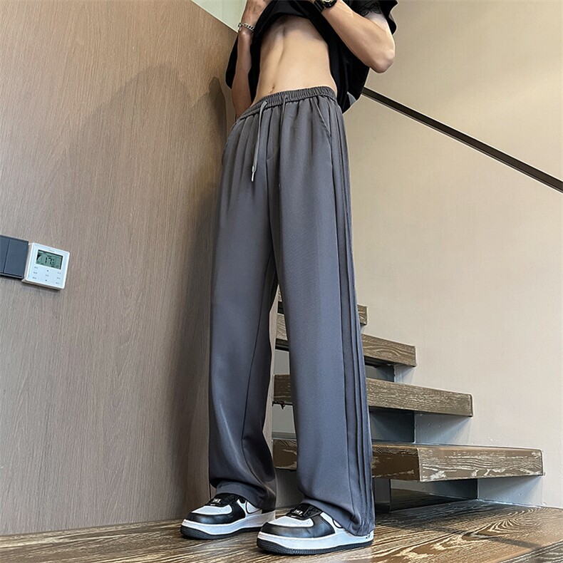 XZ217-2-KR01-P45夏季冰丝垂感西装裤男大码直筒休闲裤,男装西服套装,星座217-2