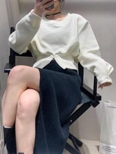 下摆拉链上衣，其它，Queena PHoebe