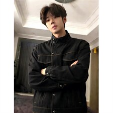 已做货DJK007-特批80自制工装立领原牛牛仔外套，男装工装外套，星座603-2