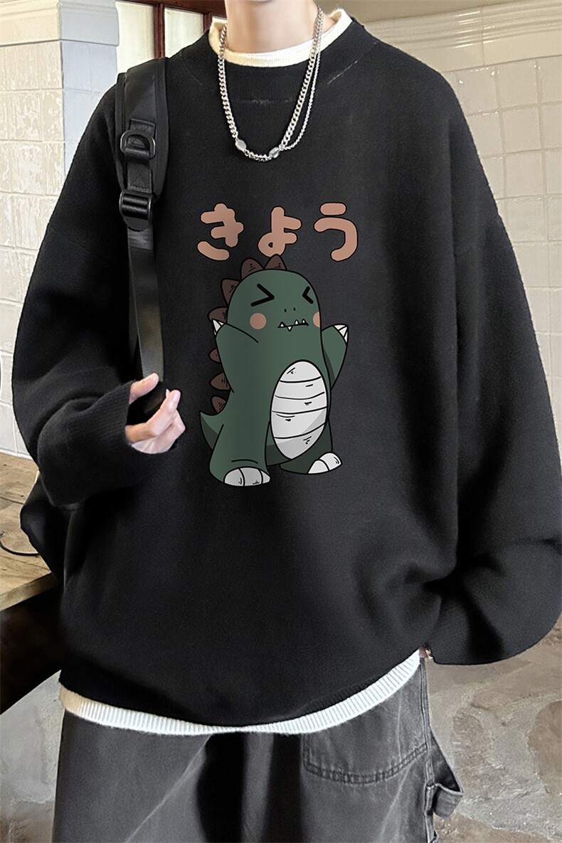 控78假两件毛衣男大码加绒针织衫男毛线衣M80037-P55加绒P70,男装针织衫/毛衣,电商A040