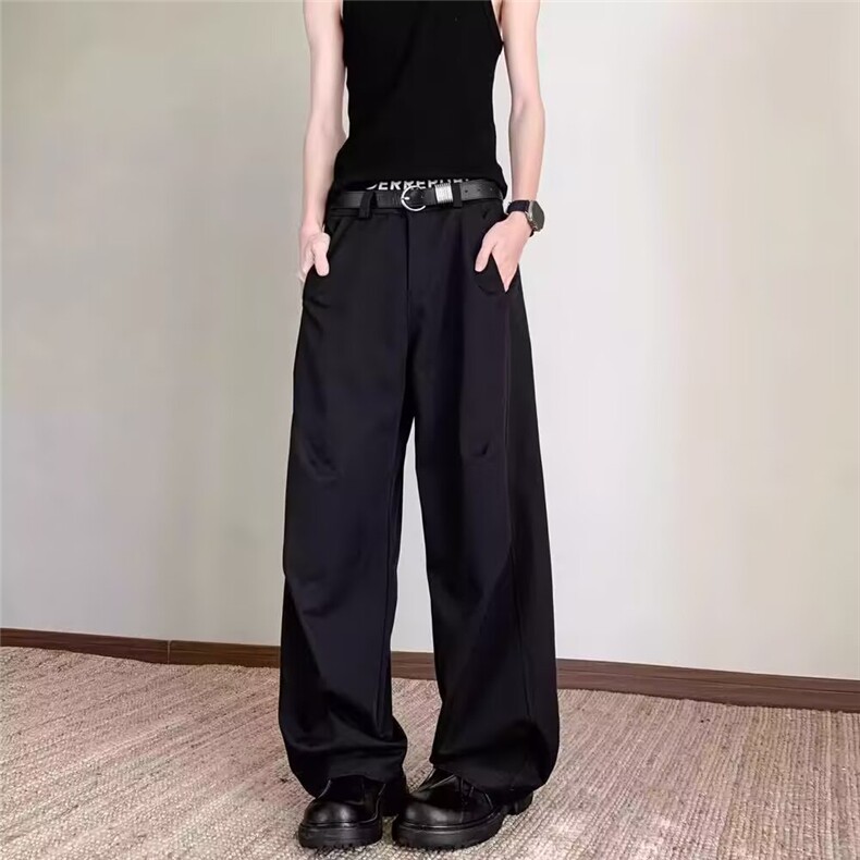 弯刀裤子男士秋季新款直筒宽松男生阔腿工装休闲长裤LX3366-P45,男装工装外套,星座1008