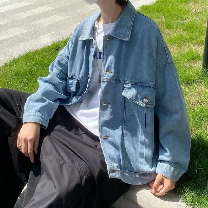 2024春秋季复古水洗牛仔外套上衣男装新款渐变设计感夹克X302/P6,男装夹克,星座506