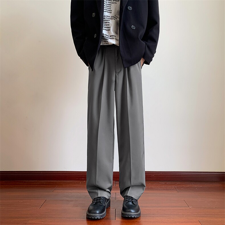 西裤休闲裤男免烫垂感直筒长裤1001-1-XK010-P42,男装西裤,星座1001-1
