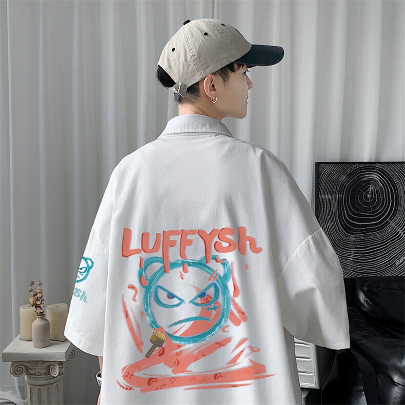 ！夏款港风冰丝衬衣男黑寸衫男白短袖衬衫男DXC286-P30,男装衬衫,电商B371