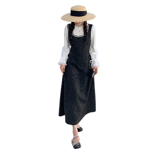 2C093新款现货亮闪闪重工背心裙+蕾丝领衬衫两件套6605-P165-K238图片