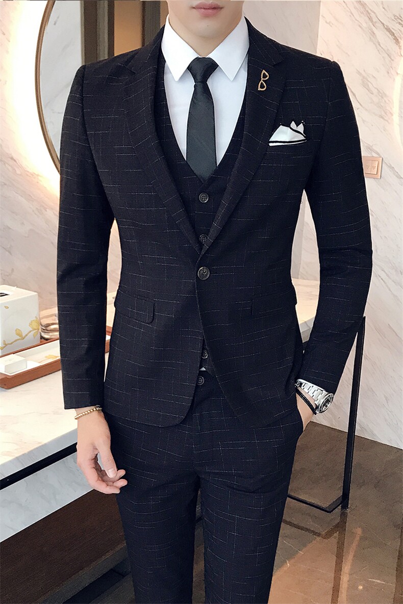西装男套装礼服三件套帅气商务修身SJT-X27-P280,男装休闲套装,星座1012