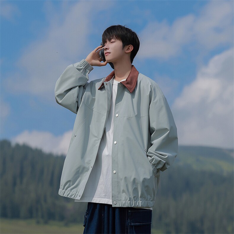 JK7863-P652025秋季新款翻领防水宽松夹克,男装夹克,星座109-1
