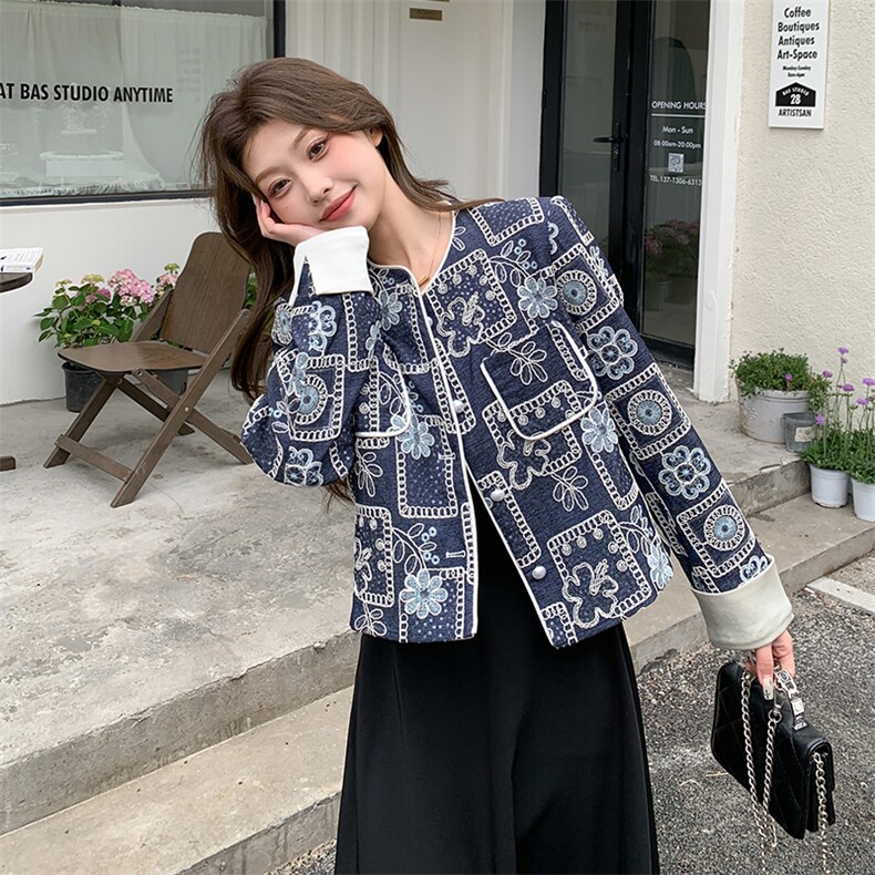 现货新款2025年春季小香风外套1c119-8856-P155-k238,女装连衣裙,英标秀