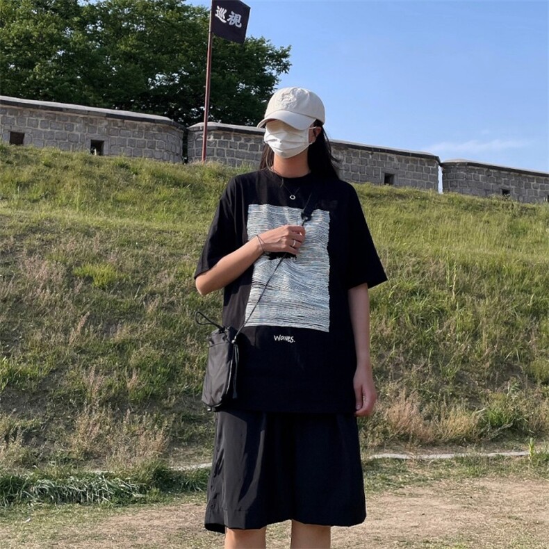 816B-T1050-P40220G纯棉！简约设计款高级ins风T恤情侣韩,男装T恤,星座816B