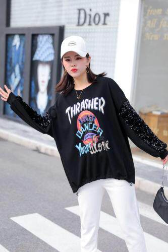 亮片卫衣，女装卫衣/绒衫，欧麦妮