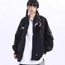 原宿ins潮流流行简约慵懒气质日系新款刺绣小牛津防水工装夹克，男装夹克，星座1210-1