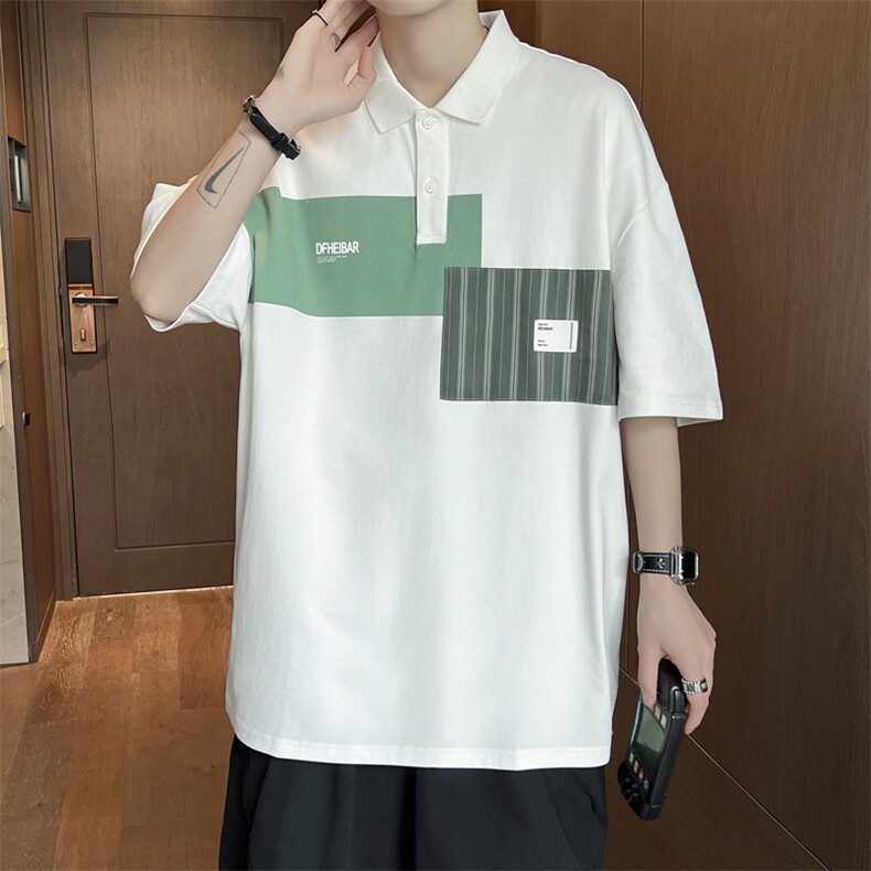 翻领短袖polo衫男潮牌夏季t恤韩版百搭体恤上衣PL029-P35,男装T恤,星座308B-2