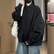 JK5023/P70春装新款炫彩缎面飞行夹克男女美式潮短款外套宽松上衣，男装夹克，电商A141