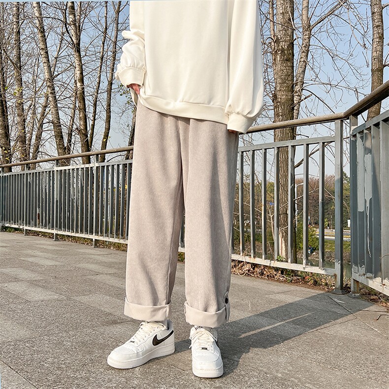 春装2022电商基地新款港风直筒灯芯绒休闲裤DM92-P40，男装休闲裤，电商D321-1