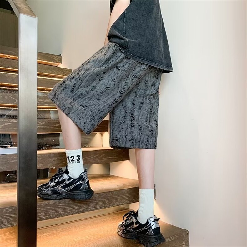 男日系新款ins潮流潮百搭休闲裤潮牌夏季青春流行简约直筒型,男装休闲裤,星座716-4