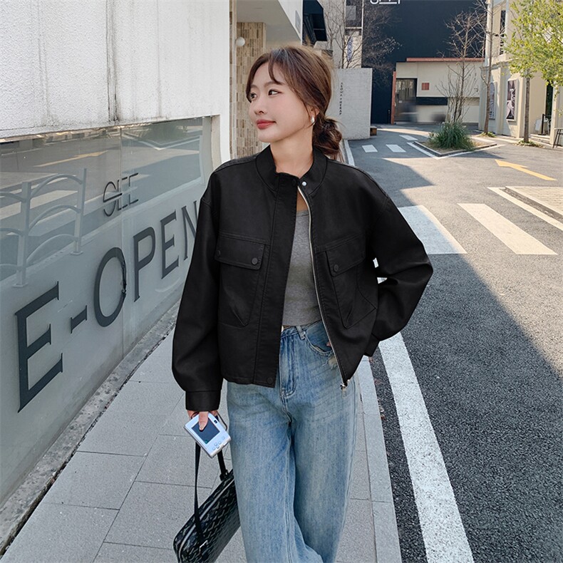 25春款现货高品质设计感皮衣2C236-M17-P165-K238,女装皮衣,2C236