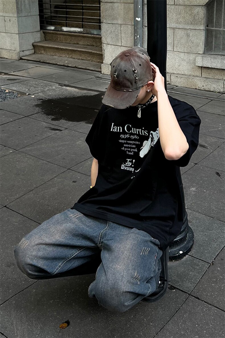 ins美式街头做旧撞色渐变阔腿直筒宽松牛仔裤男女同款潮778-P45,男装牛仔裤,电商A178