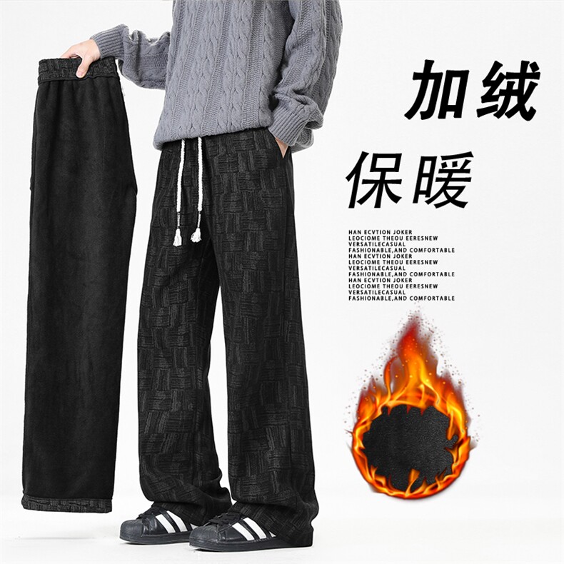 格子纹设计加绒加厚舒适挺括百搭休闲长裤JR2310特批2759.9，男装卫衣，星座718-1