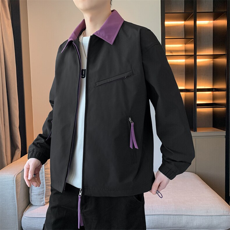2025秋季新款户外夹克男撞色翻领外套DSA157B-JK2501-特P70图片