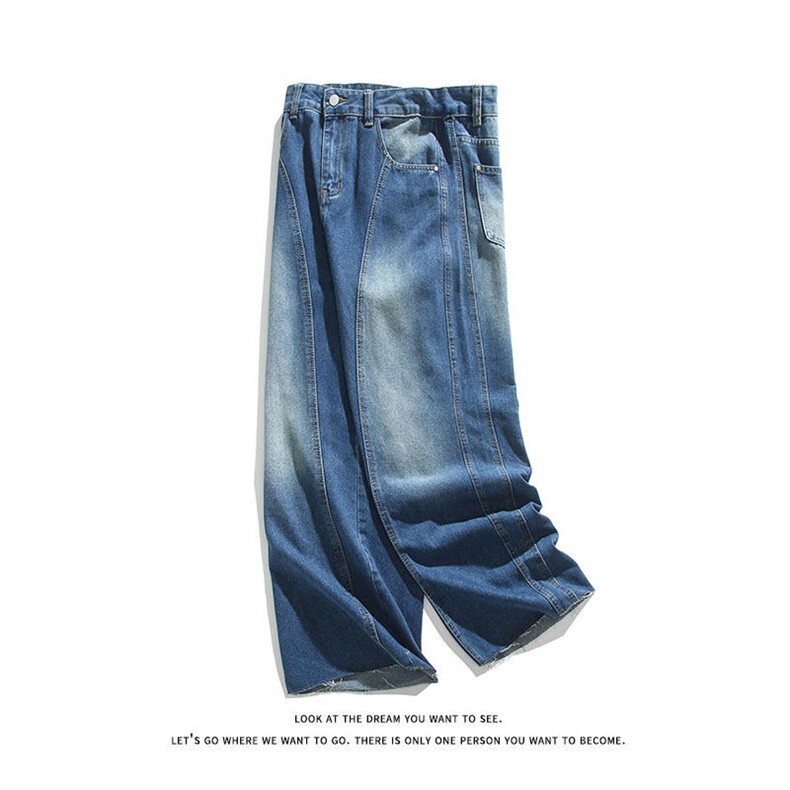 美式ins高街hiphop水洗做旧直筒牛仔裤长裤NK8580-P48【特价】,男装牛仔裤,电商A007