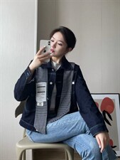 水洗牛仔外套，其它，e美格