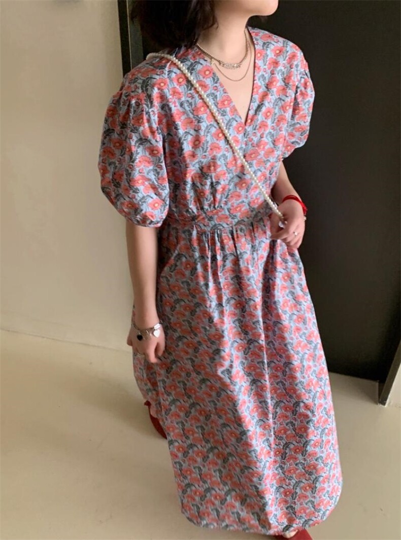 夏季新款韩版碎花连衣裙，女装连衣裙，Y·Ben悦本