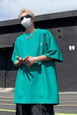 8XL-M重磅！特大码T潮牌上衣男中性华夫格短袖T恤DX304P25控39，男装T恤，电商D206-1