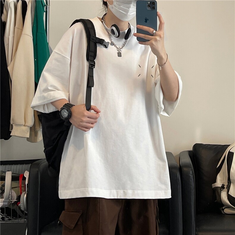 得物直播品质220克纯棉精梳印花T恤短袖dcm285-特批20控38图片