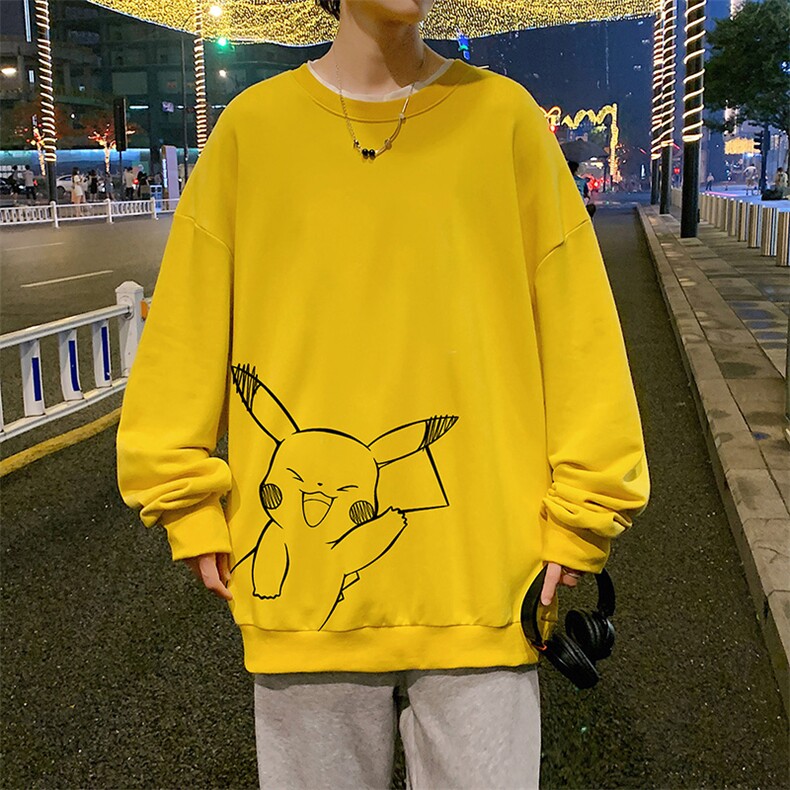 S6193-P28加绒款-P33秋季圆领卫衣男大码韩版宽松长袖外套,男装卫衣,电商A040