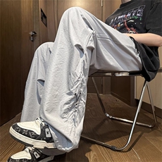 1506/GA070/P38美式降落伞兵男春秋季褶皱抽绳设计感速干休闲长裤，男装休闲裤，星座1506A