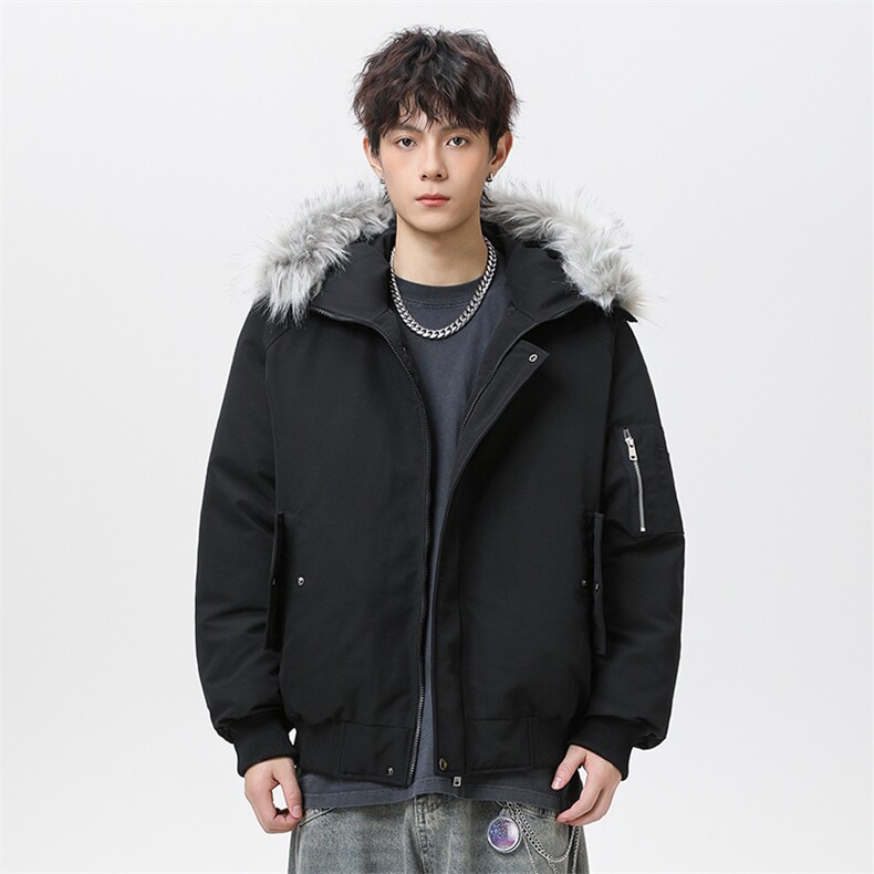 潮流宽松棉服高高街潮牌休闲棉衣A161-9987图片