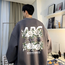 秋季新款320G华棉圆领卫衣面布棉WH509-P35控58，男装卫衣，电商B370
