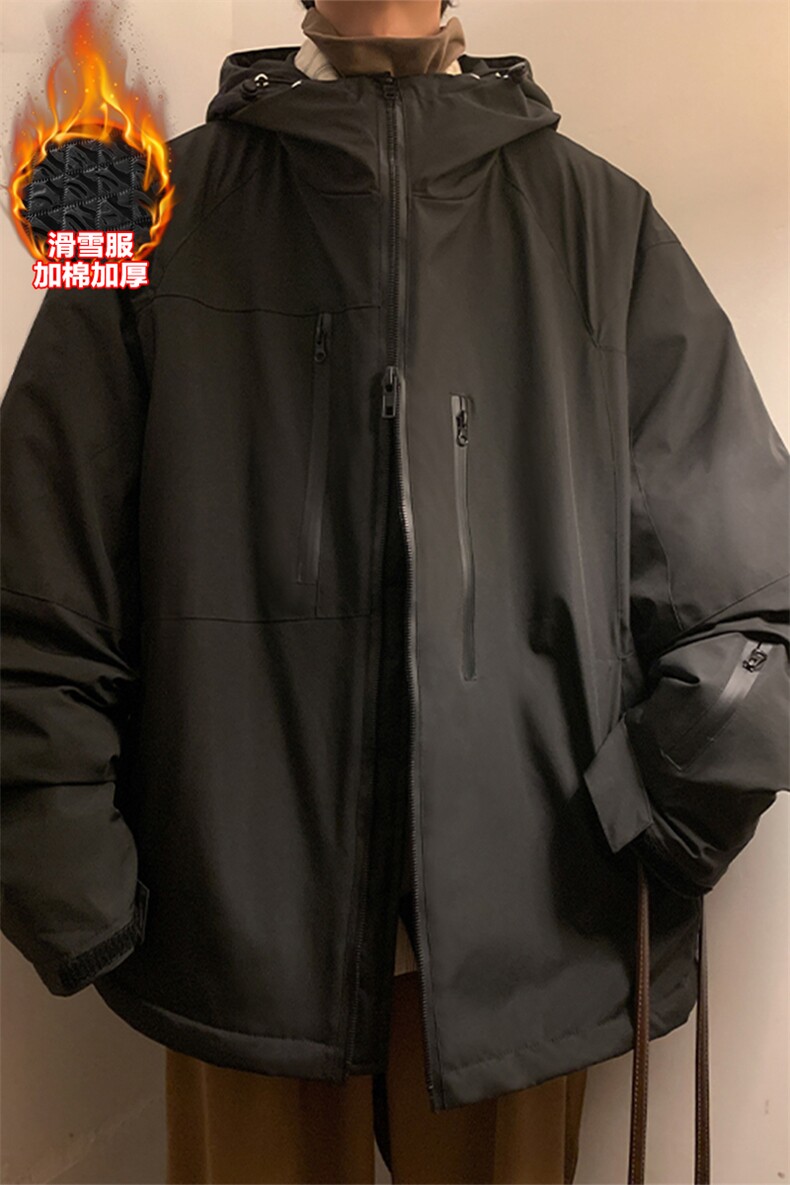 24冬单板双板防风防水滑雪服男士大码加棉加厚中性风外套M70-P140,男装棉衣,电商A001-1
