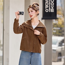 小个子短外套女2026年春季女士短款皮衣外套日常休闲皮夹克，女装短外套，悦祺