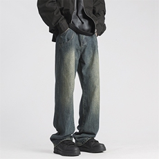 秋冬季美式高街小众牛仔裤男个性百搭休闲裤G9628/P5578，男装牛仔裤，电商D202