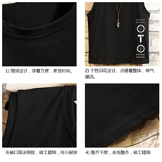 BX25114-P20港风运动汗背心男大码汗衫男无袖T恤男砖墙挂拍，男装T恤，电商A040A