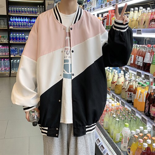 2025春装新款撞色休闲夹克外套运动速干棒球服D201-DM97-P65，男装夹克，电商D321-1