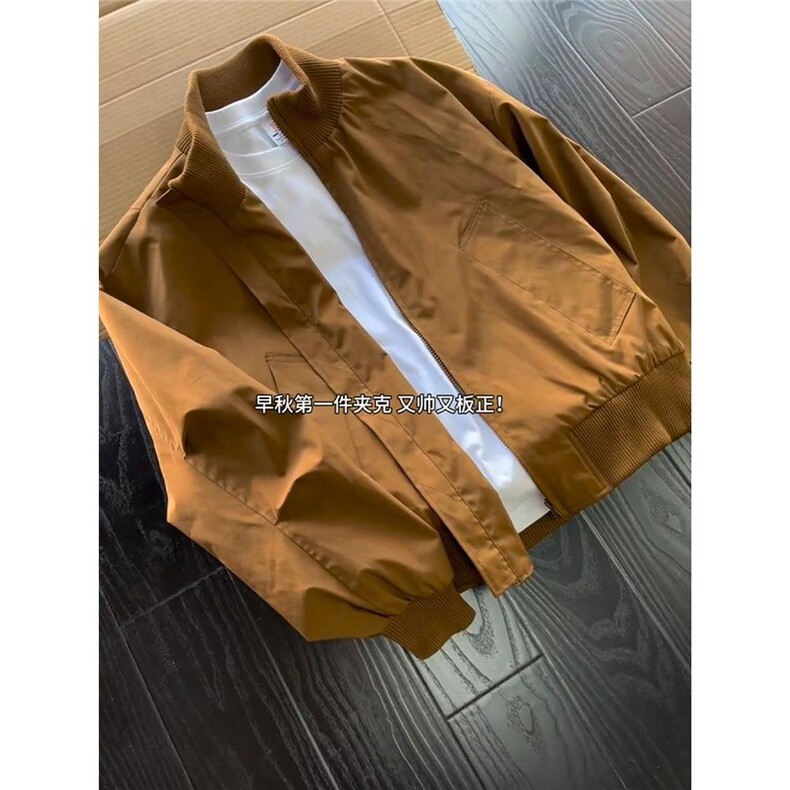 美式复古工装夹克男痞帅立领休闲上衣服潮牌飞行员外套L71088-P55,男装夹克,星座1008