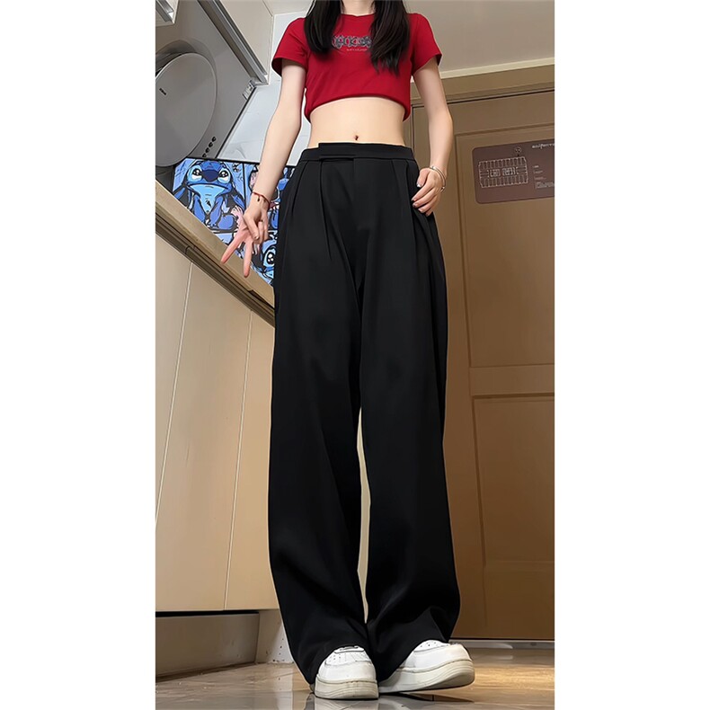 夏季冰丝魔术贴直筒垂感休闲西装裤A331特P40控68，男装西服套装，电商A309