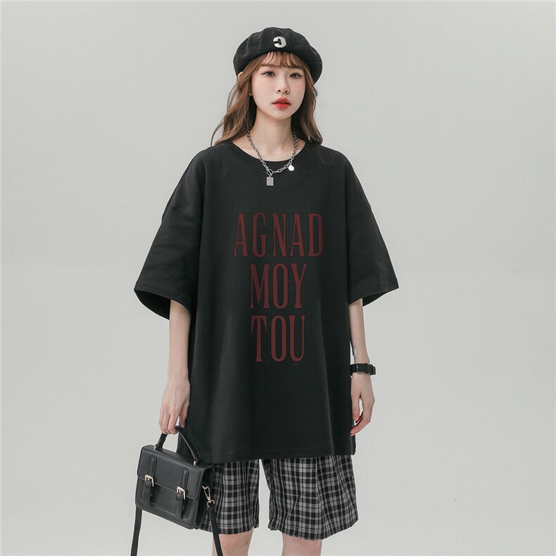 中性风23新款夏季百搭圆领时尚宽松纯棉短袖T恤T1149P25控38,男装T恤,A247A