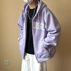 现货宽松休闲绣花连帽卫衣外套男潮牌上衣A351-AW2499-P105，男装夹克，电商A351